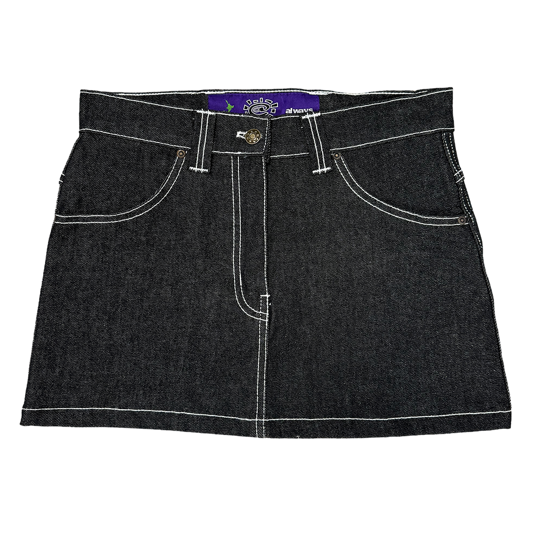he@rt logo mini denim skirt